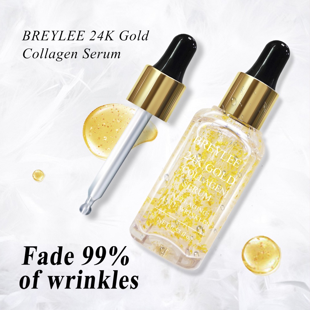 BREYLEE Collagen Serum 24k Gold Menghilangkan Kerutan Mengencangkan Menghilangkan Kerutan(17ML)