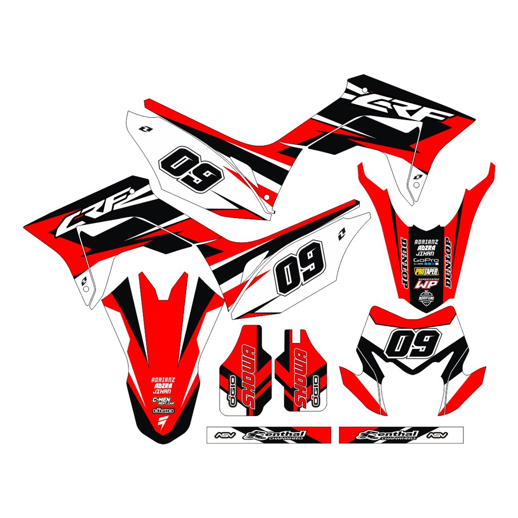 Sticker DECAL CRF 150 L Bisa Custom Stiker Honda CRF 150 L  (32)