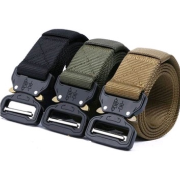 Gesper Ikat Pinggang Pria Laki Cowo Katun Plastik Army Tactical Asli Ori Sabuk Belt Impor Polos T-2 - X-1/MC-ND1