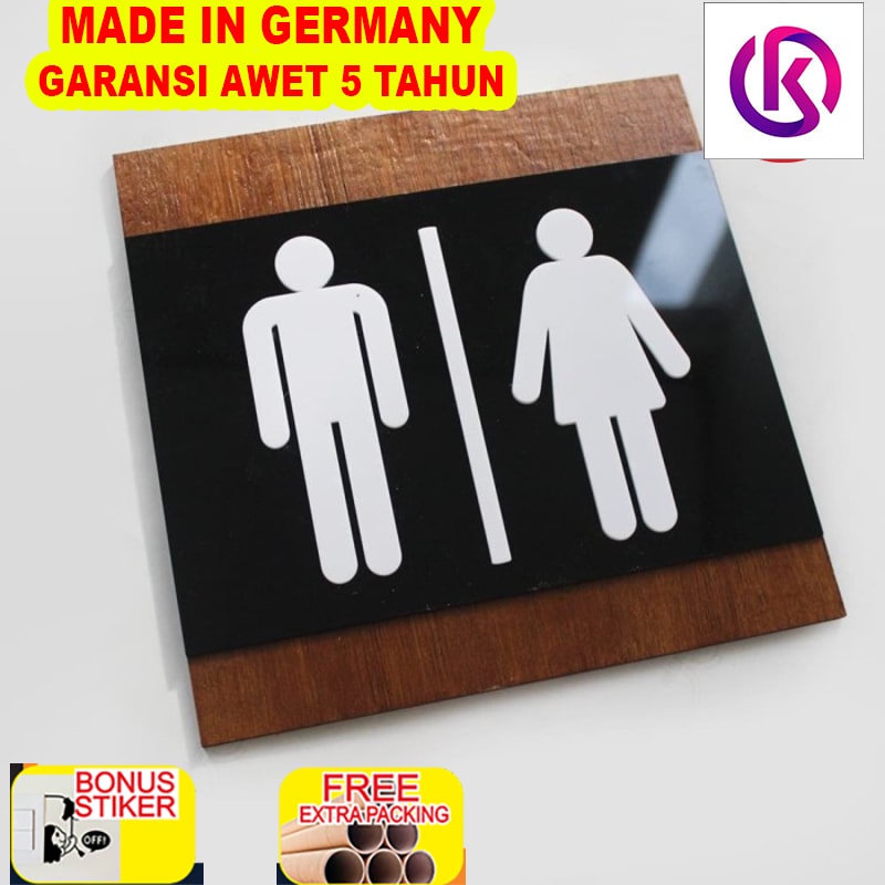 

Terlaris Toilet sign acrylic kayu | sign toilet | papan toilet