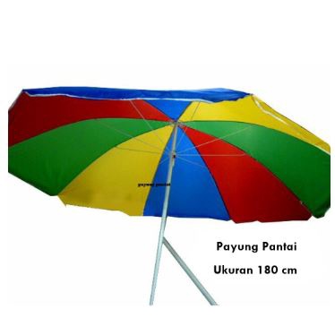 Payung Pantai Pelangi / Payung Warung Pedagang Kaki Lima serbaguna Ukuran 180 cm - Payung Tenda Parasol