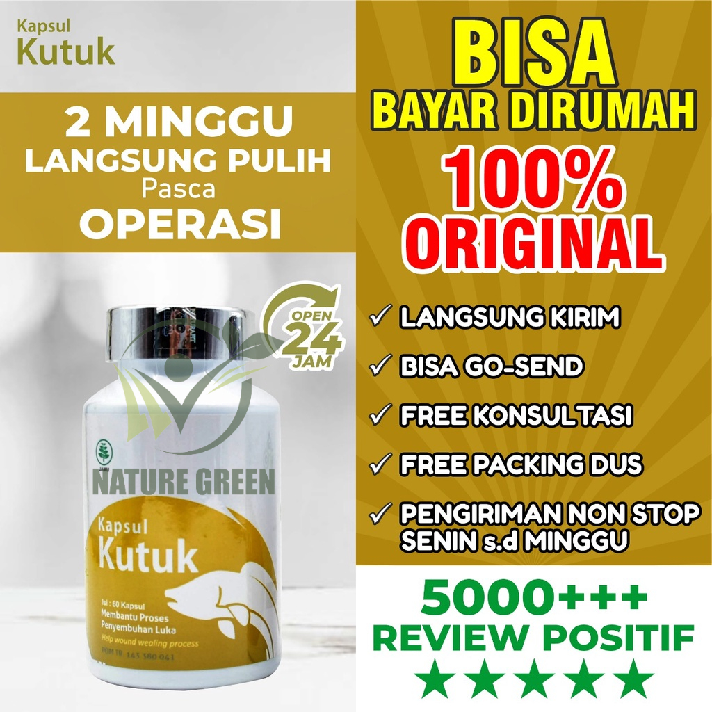 [Official] Kapsul Kutuk Ekstrak Albumin Ikan Gabus Pasca Operasi Sesar Caesar Normal - 5x Bekas Luka Jahitan Cepat Kering - Asi Booster Kapsul Gabus Tingkatkan Daya Tahan Tubuh Isi 60 Kapsul