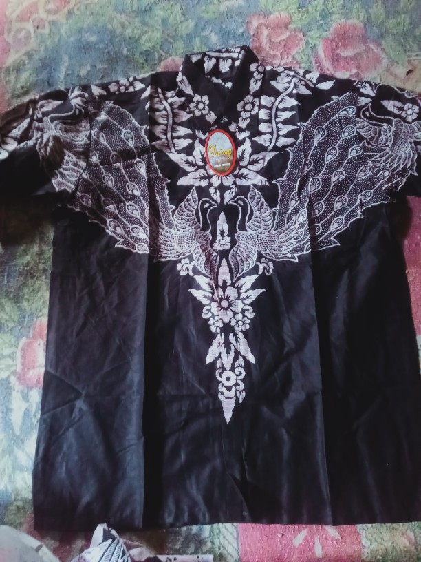 Bswart Batik Hrb026 Kenongo Hem Pendek Anjani Biru Pekalongan M L Xl Batik Pria Murah Modern Grosir