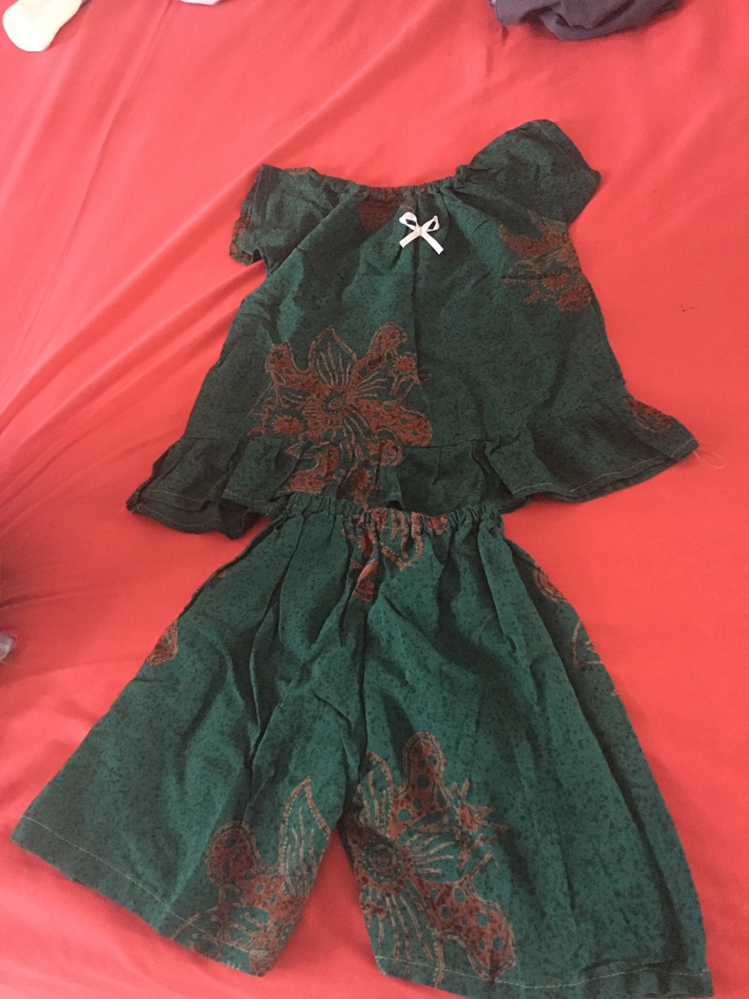 Setelan Anak/baju Tidur/baju Santai/baju Harian Anak/batik Anak/babydoll/stelan Usia 2 - 3,5 Tahun