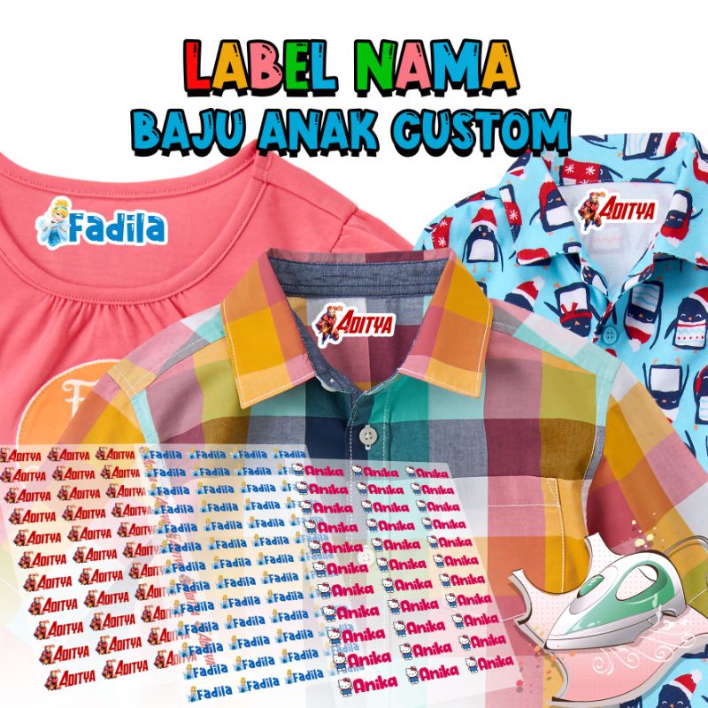 

[ SOLD OUT ] Stiker Kain Nama Anak Custom / Stiker Baju Sekolah
