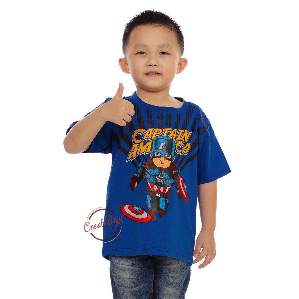 KAOS ANAK LAKI CAPTAIN 1-7 TAHUN BAJU ATASAN ANAK LAKI FASHION TERMURAH BAHAN KATUN