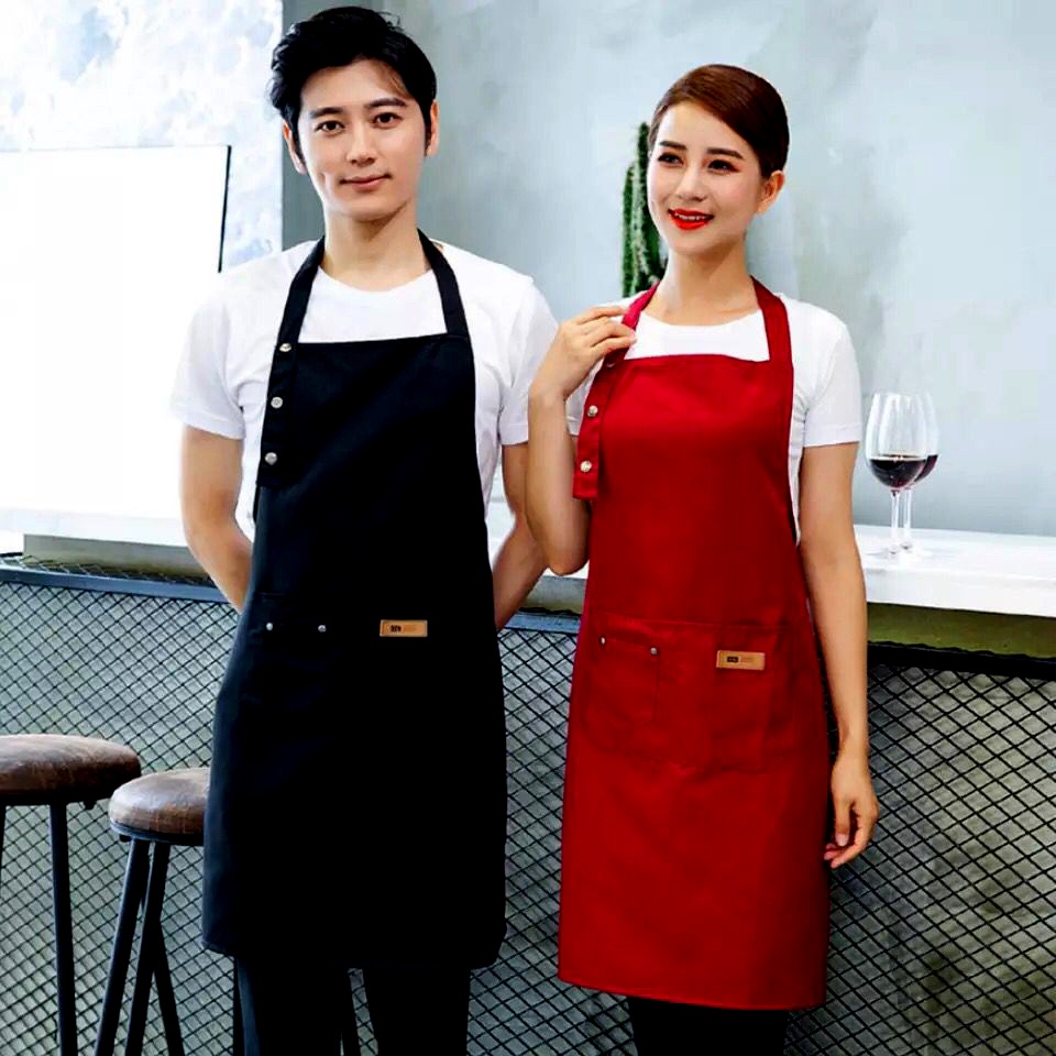 Celemek Masak APRON Barista Chef Koki Waiters Bartender Clemek Dapur Pria Wanita Anti Air Korean Style