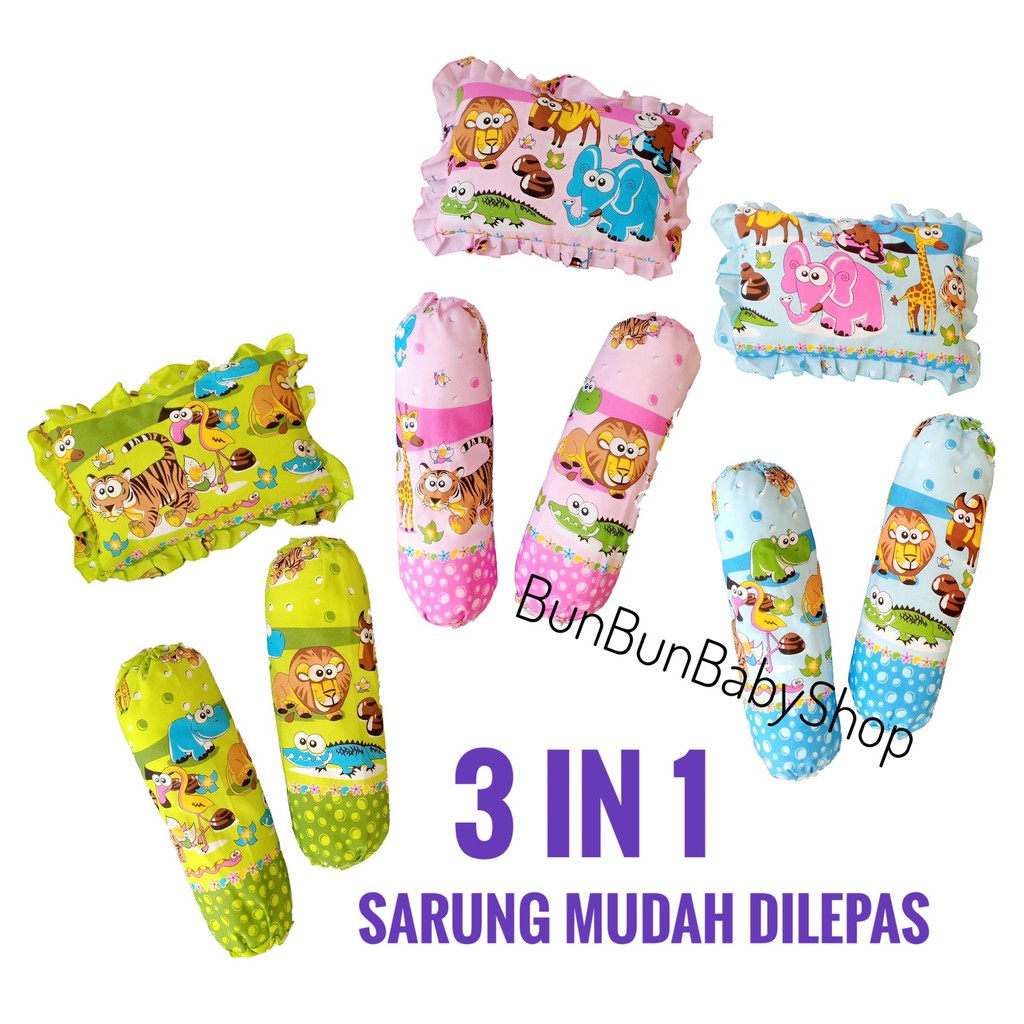 Bantal Guling Bayi Baru Lahir Set Murah Perlengkapan Tidur Baby Newborn Motif Lucu Bunbunbabyshop