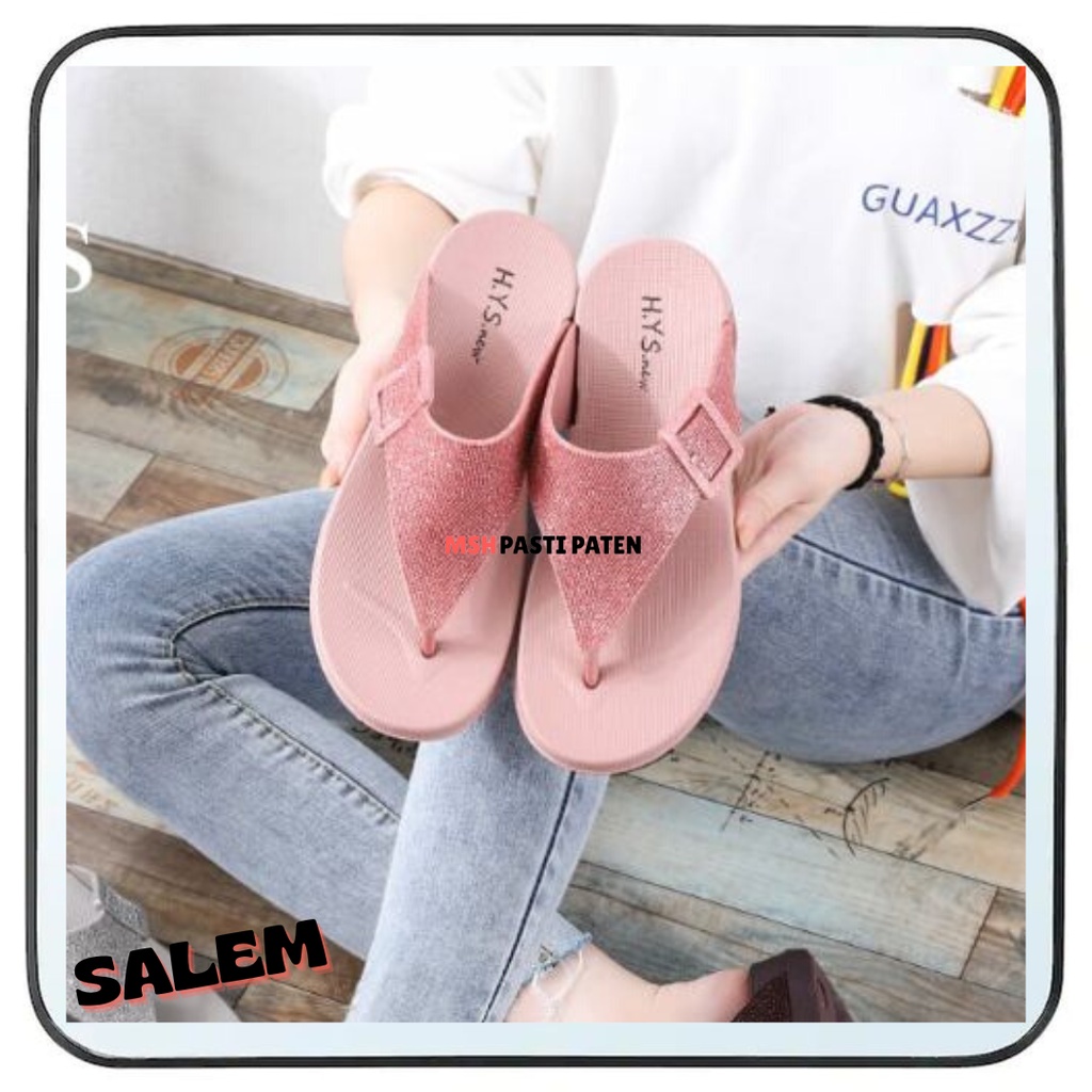 Hys Sandal Jelly Wedges Wanita Impor Terbaru Ori