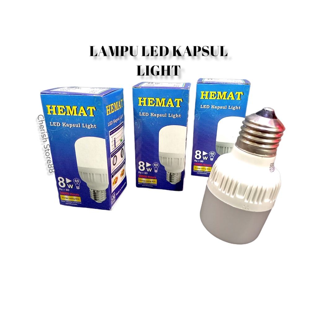 LAMPU HEMAT LAMPU LED KAPSUL LIGHT 8W LAMPU HEMAT ENERGI