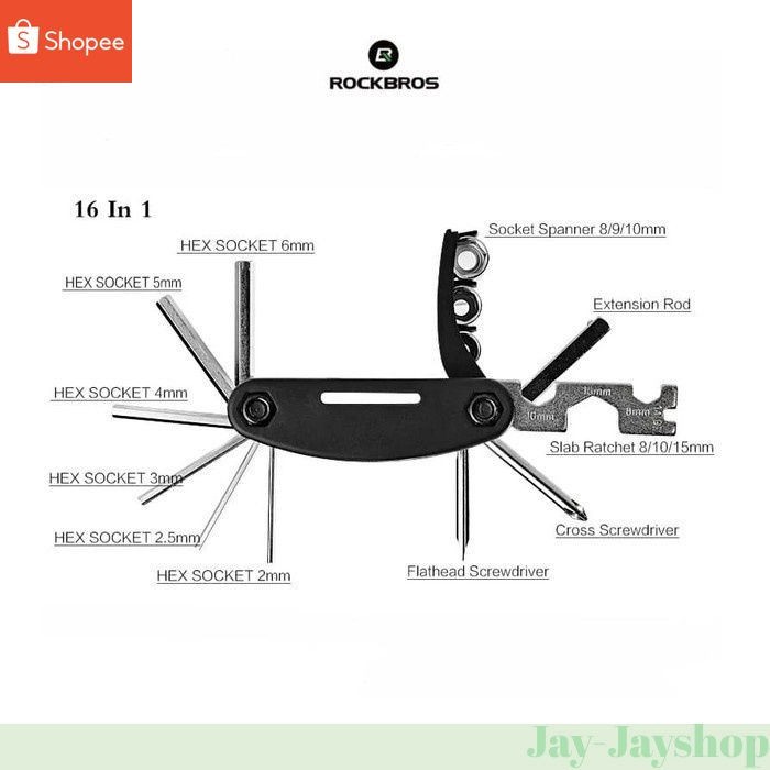 ROCKBROS Multifunction Bike ToolKit Alat Kunci Sepeda Lipat &amp; MTB