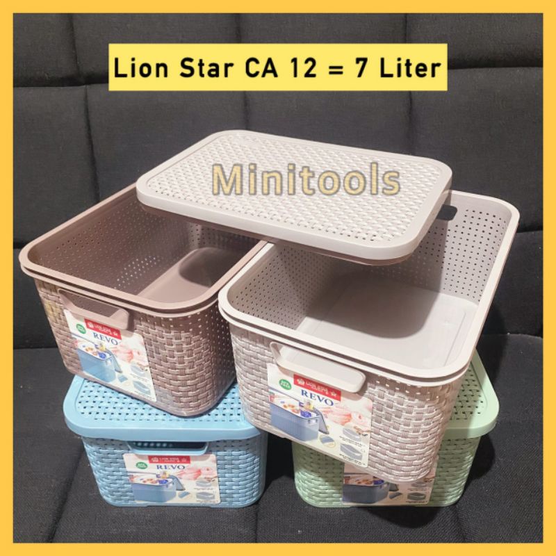 Tempat Keranjang Mini Serbaguna dengan Tutup 7 Liter / Lion Star CA-12 Storage Box