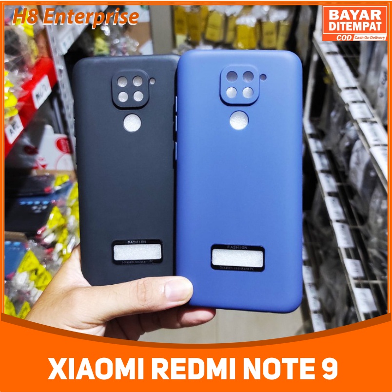 Case Xiaomi Redmi Note 9 Liquid Luxsury Leather Logo Hole 3D Kamera Protection