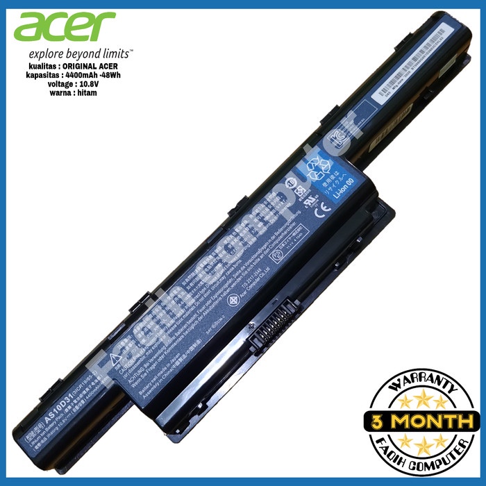 Acer Aspire 4741 Baterai Batre Original 4741Z 4741G 4743 4349 4750