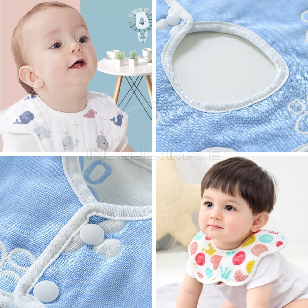 Tatakan Makan Bayi Slaber Kain Bayi Tatakan Air Liur BY-654-ST Slabber Bayi Baby Bib Sleber Slaber Makan Bayi Celemek Makan Bayi Clemek Air Liur Bayi