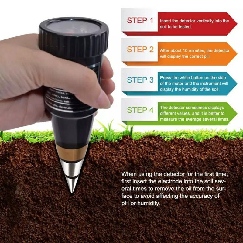 High Sensitivity 2 in 1 Pen Type PH Meter Soil Humudity Moisture Tester Alat Kelembaban Tanah