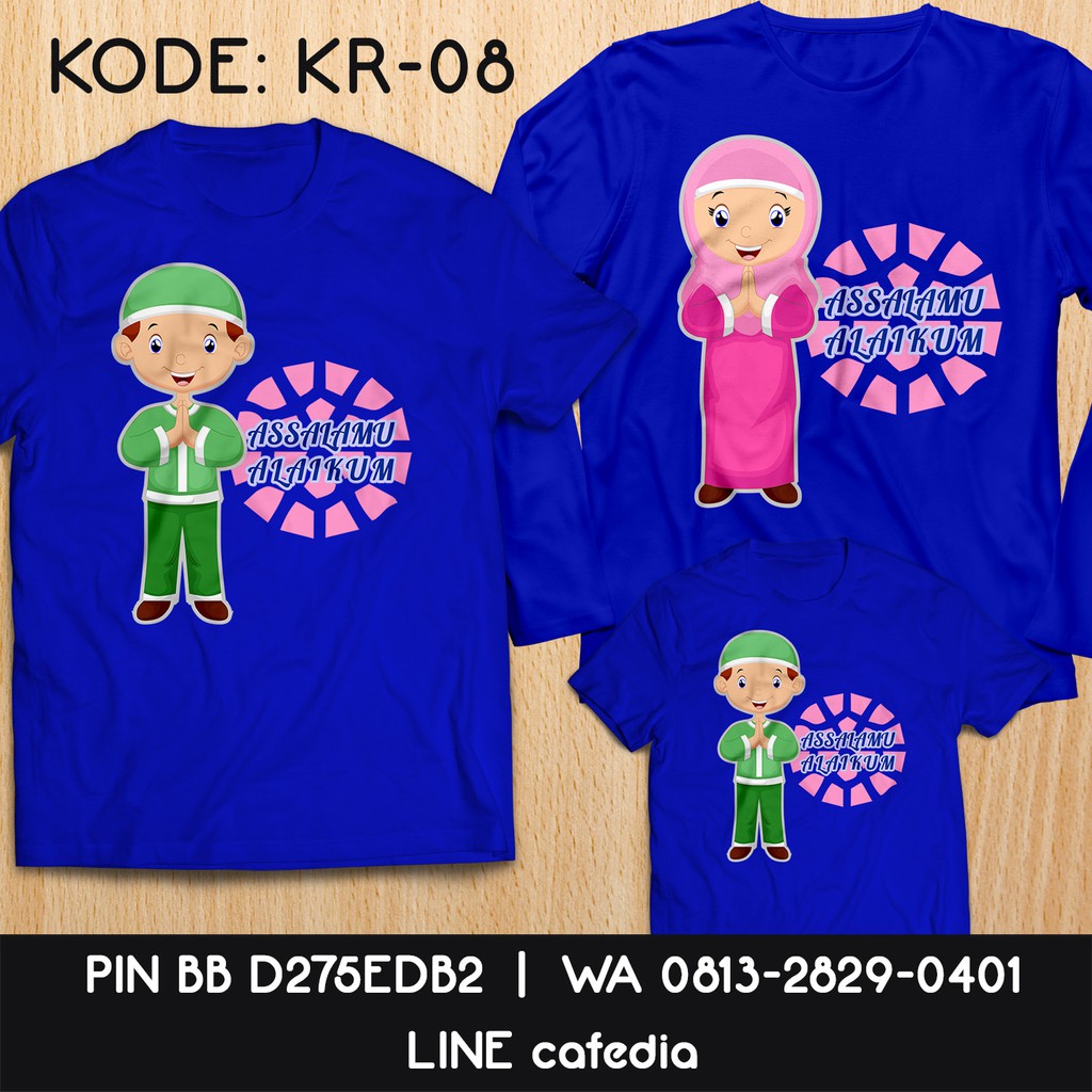 Kaos Family Keluarga / Baju Kaos Couple Keluarga / Baju Muslim Lebaran / GRATIS sablon Nama BEBAS