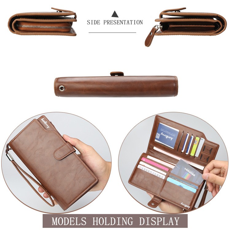 DOMPET PANJANG PRIA BISA WANITA FABINHO WA056B7 BAELLERRY ORIGINAL IMPORT KULIT COKLAT BRANDED MURAH