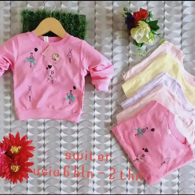 Sweater Anak Perempuan / Baju Anak IMPORT TANGAN PANJANG // 6 BULAN - 3TAHUN