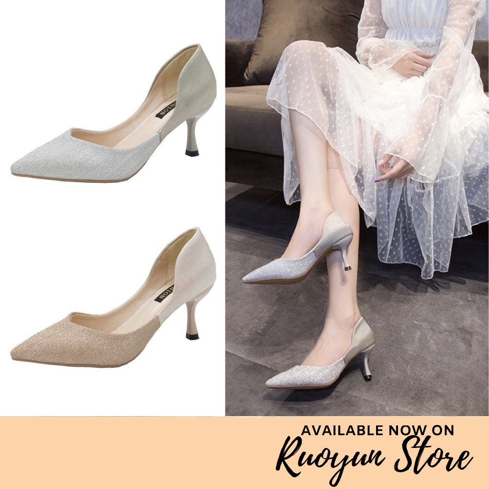 RYS - Shimmer Gleam Sepatu Hak Elegan Wanita Fashion Pesta / Kantoran - Ori Import