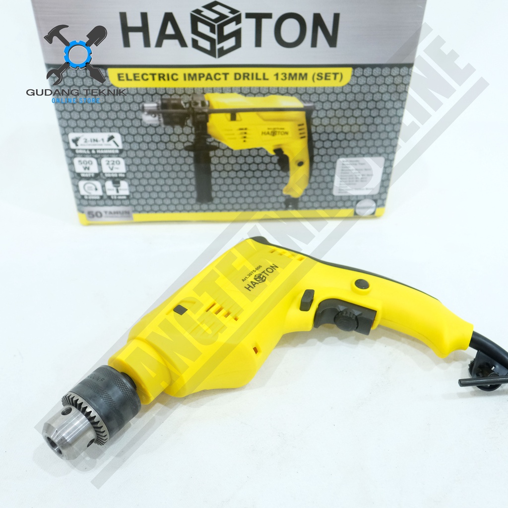 Mesin Bor Tangan 13mm HASSTON PROHEX 3075-006 / Impact Drill Bor Tembok Beton Kayu HASTON 3075 006