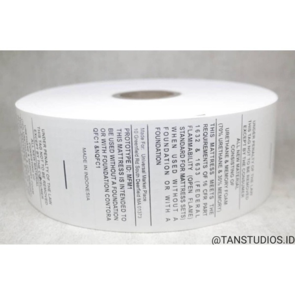 Label Pita Sablon Baju 1.6CM Pakaian Berkualitas Tag Unik Label Label Washing Label Tafeta -