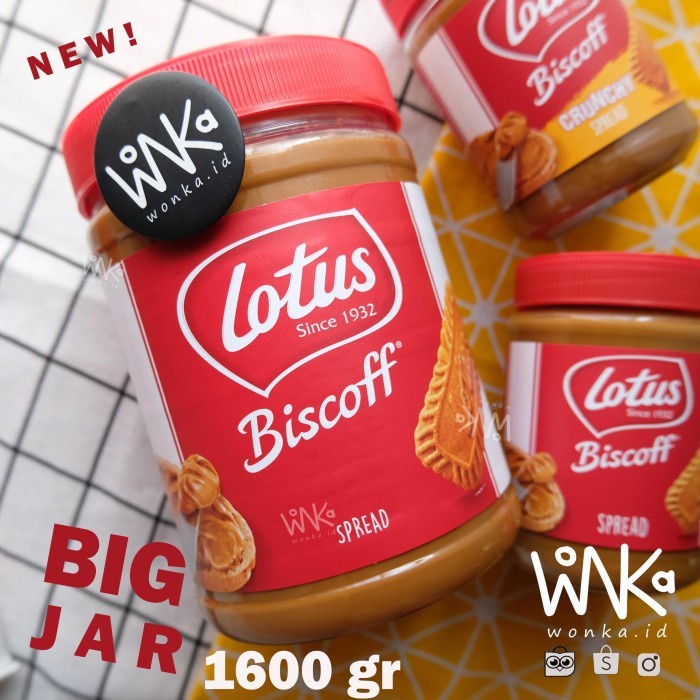 

Big Lotus Biscoff Jar Spread 1600gr Topping Selai Cookies Jumbo Bakery