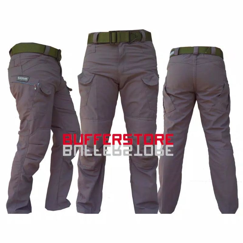 Celana Panjang Tactical Cargo Abu Tua Premium