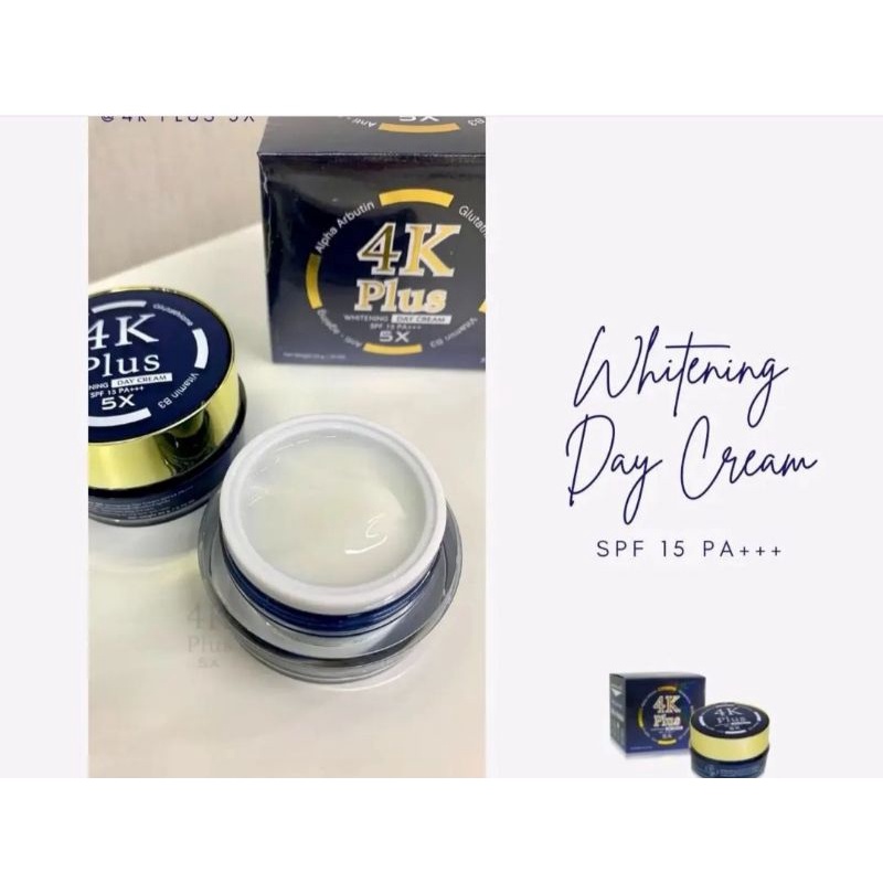 4K PLUS 5X ARBUTIN WHITENING DAY CREAM SPF15 KRIM PEMUTIH WAJAH
