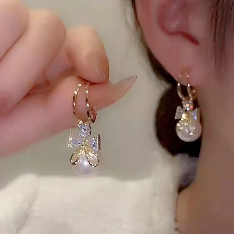 Anting Tusuk Sterling Silver 925 Model Mermaid Dengan Mutiara Mewah Untuk Wanita