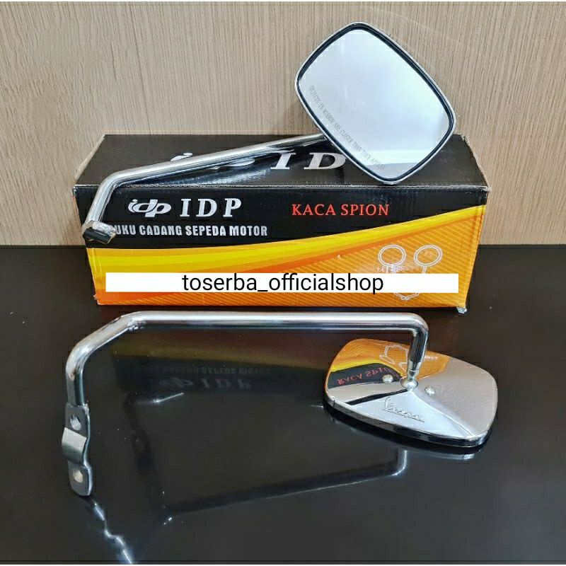 Spion Vespa Kotak Langsungan Chrome IDP embos Vespa Super Sprint PX