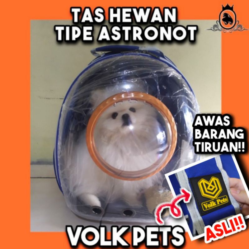 Tas astronot hewan Pet cargo anjing Pet carrier kucing Volk Pets original