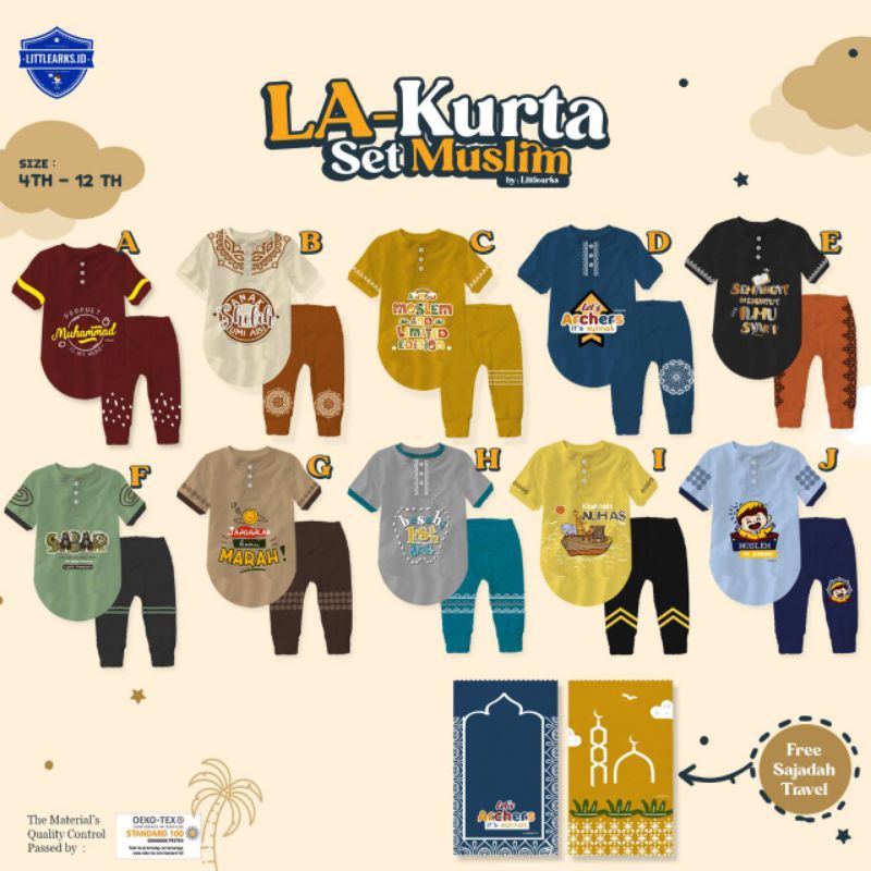 SET KURTA ANAK / KURTA ANAK / SAJADAH ANAK / SET KURTA SAJADAH BY LA