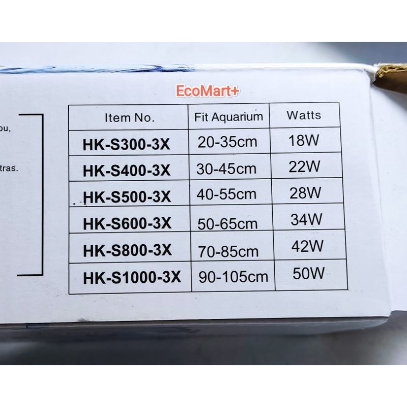 Lampu HIKARI S400 Nyala 3x LAMPU GANTUNG AQUASCAPE AQUARIUM HK-S400-3X
