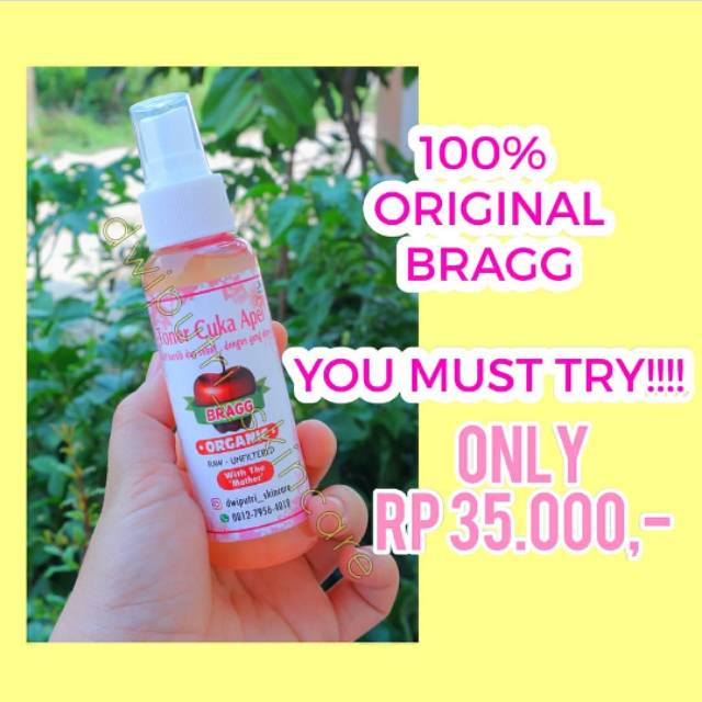 Toner Cuka Apel Bragg Ori Apple Cider Vinegar Share In Bottle