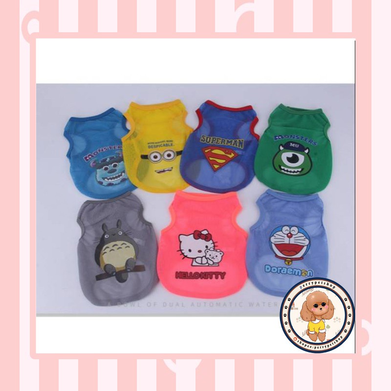 Pet Clothes Cartoon Sejuk Untuk Anjing dan Kucing