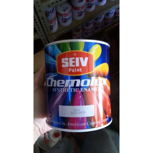 Promo Cat Seiv Chemolux Silver cat besi dan kayu seiv silver Limited