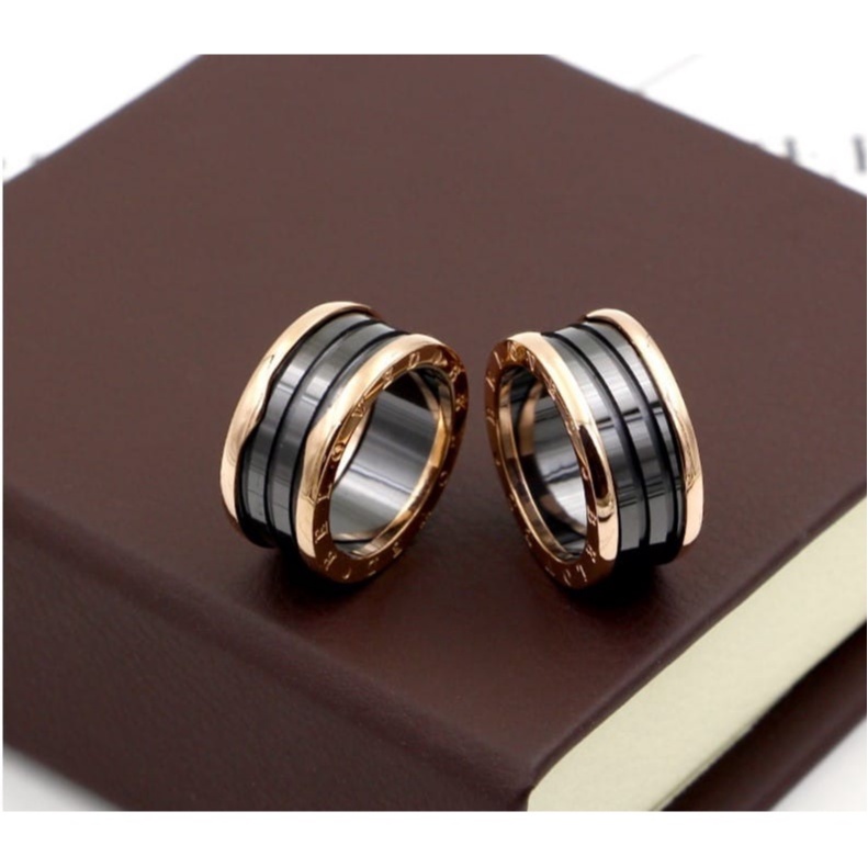 COD! cincin titanium wanita ceramic premium bvlgri size 6789 import