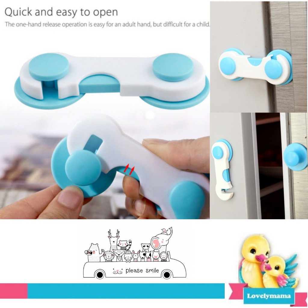 Pengaman pintu lemari laci safety lock pakaian baju celana rak anak bayi tempat penyimpanan