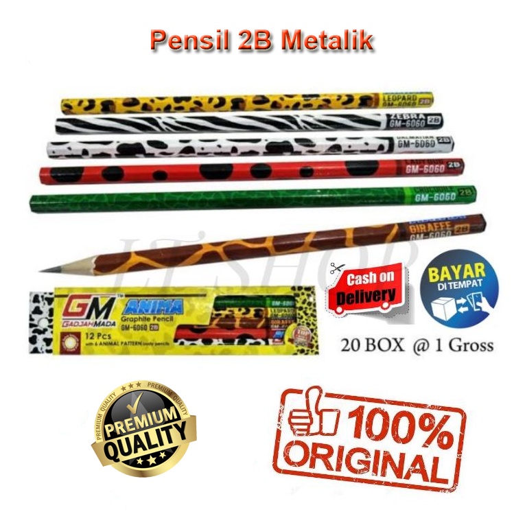 

Original Pensil Metalik 2B - Pensil 2B untuk Ujian