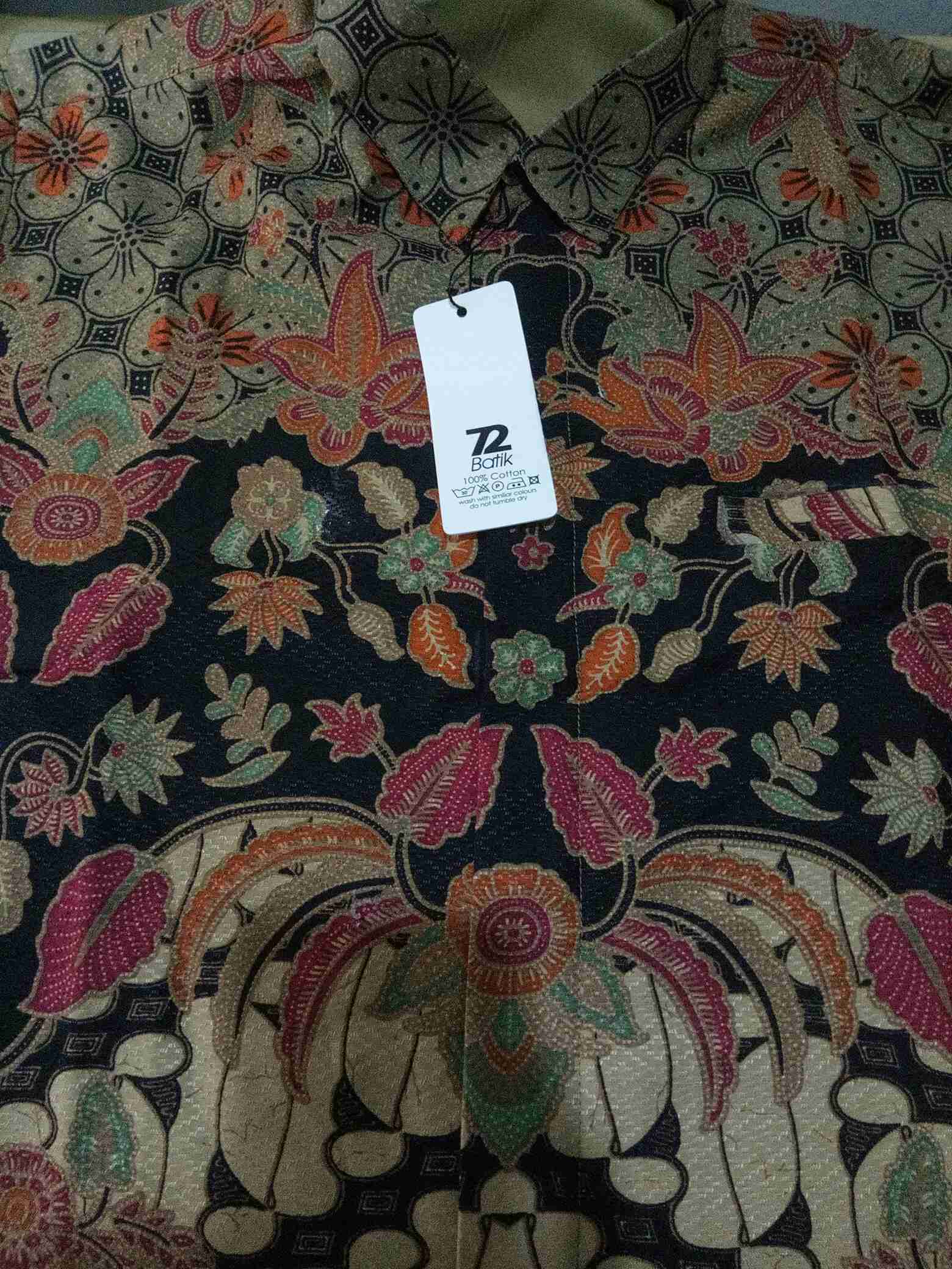 Kemeja Batik Dobby Pria Lengan Panjang Premium Motif Parang Hijau Muda Coklat 726899 Cap 72