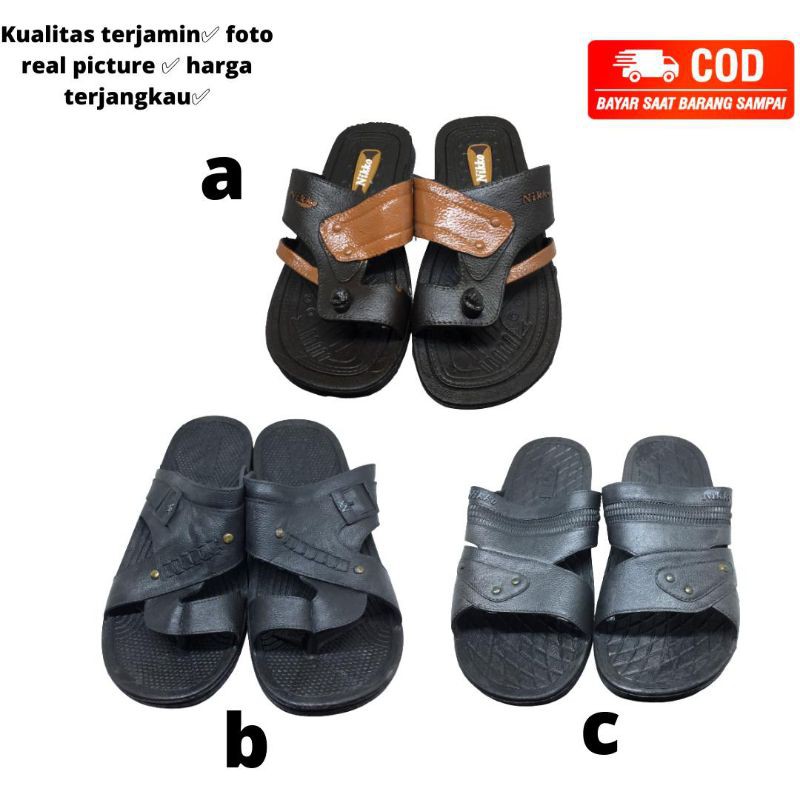 Sandal Karet Pria Nikko Model Jepit Slide Murah