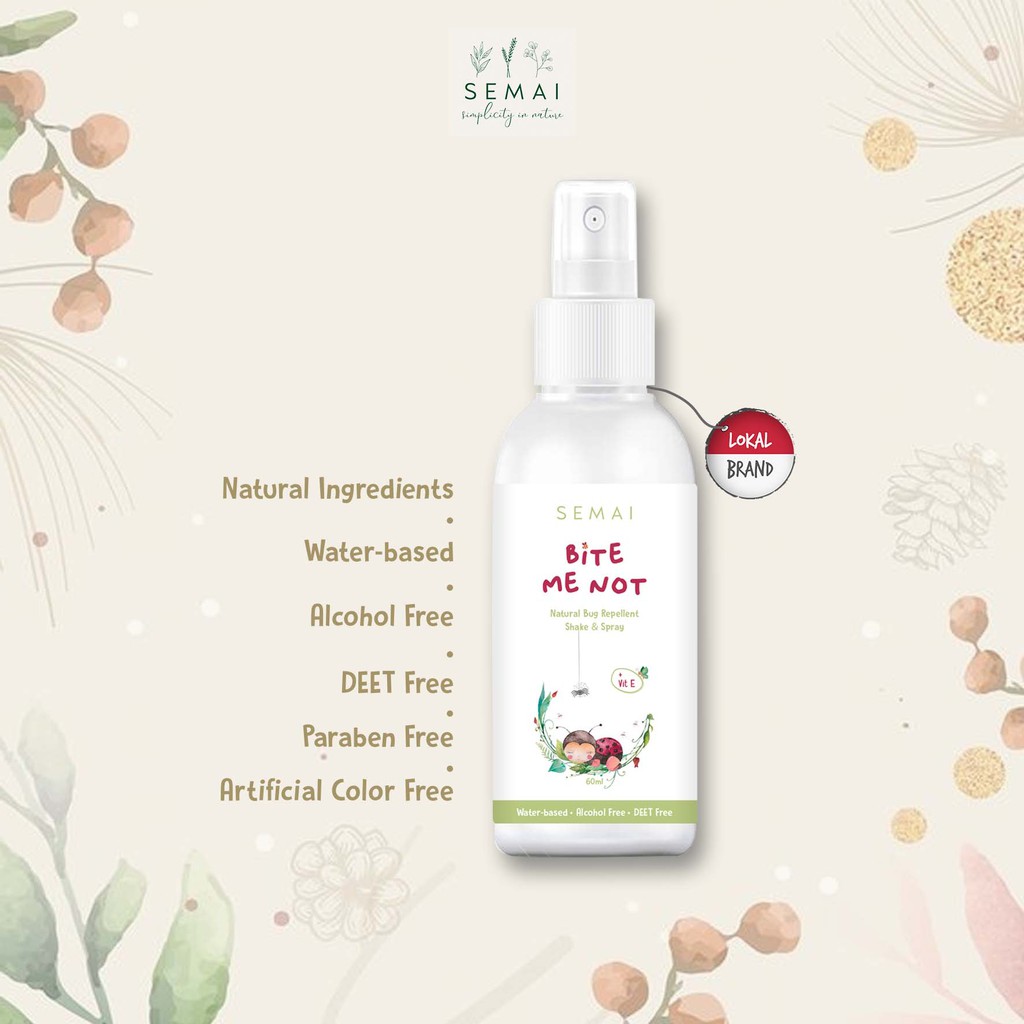 SEMAI Bite Me Not Natural Bug Repellent Spray 60 ml semprot anti nyamuk anti serangga