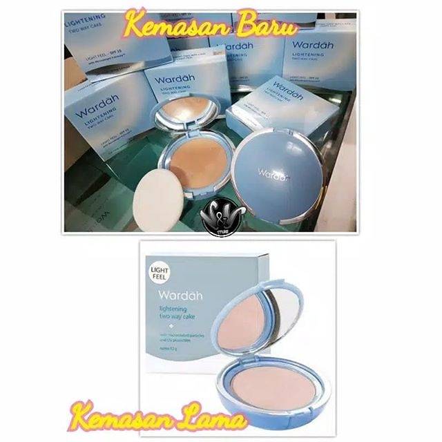WARDAH LIGHTENING TWO WAY CAKE LIGHT FEEL/WARDAH/BEDAK WARDAH/BEDAK PADAT / KOSMETIK WAJAH / MAKEUP