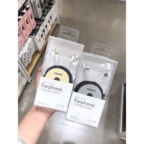 IN EAR HEADPHONES WITH CASE HEADPHONE EARPHONE HEADSET MINISO