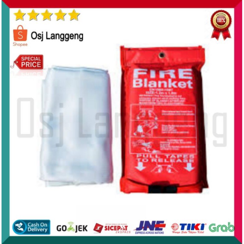 BISA COD |  Fire Blanket / Selimut Pemadam Api 1,8M X 1,8M