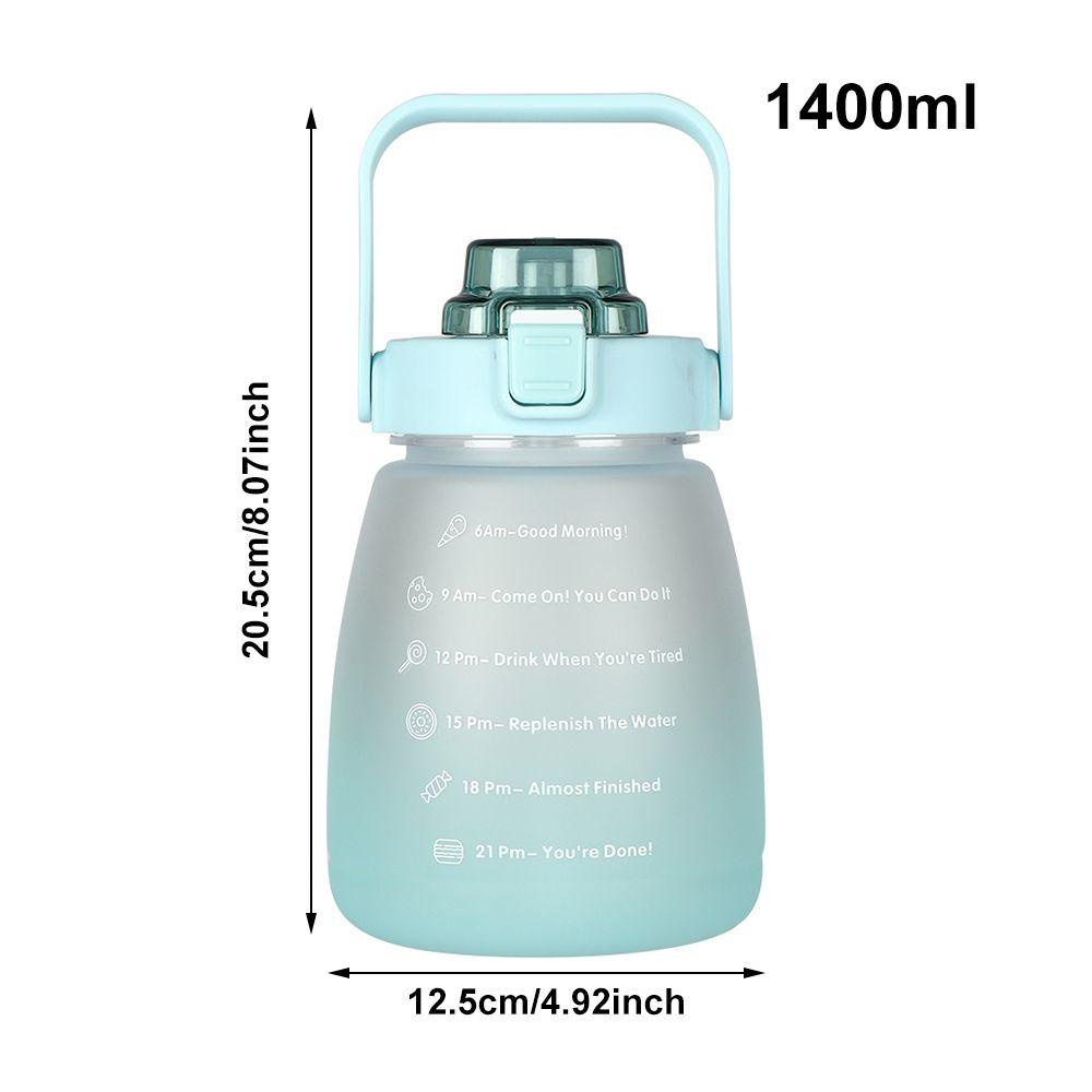 Solighter Water Cup Plastik 1400ML Sport Collocation Kapasitas Besar Botol Shaker