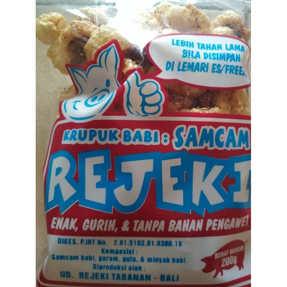 

KERUPUK SAMCAN KULIT BABI REJEKI - 70 gr