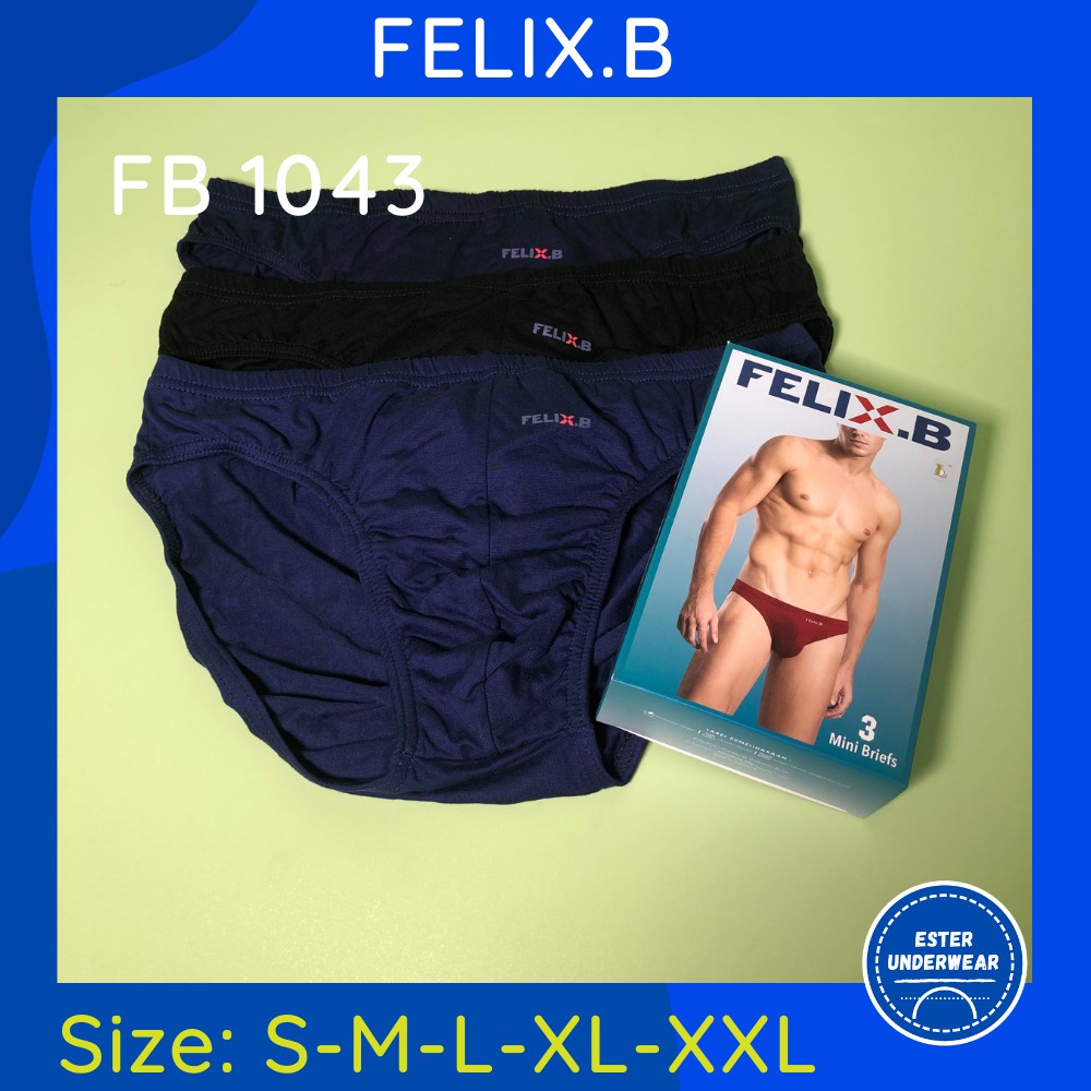 Celana dalam Pria karet kecil Felix.B  FB 1043 ISI-3 PCS