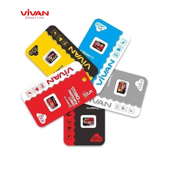 Micro SD VIVAN V32U10 32GB Memory Card Class 10 TF Card Black + Red - Garansi Resmi 5 Tahun